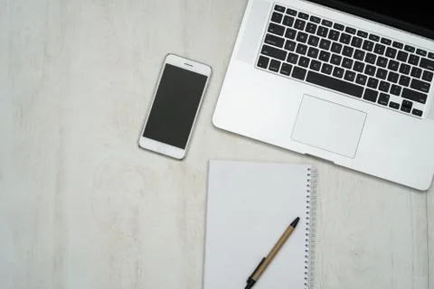 Topworkdesk_white1 Foto stock