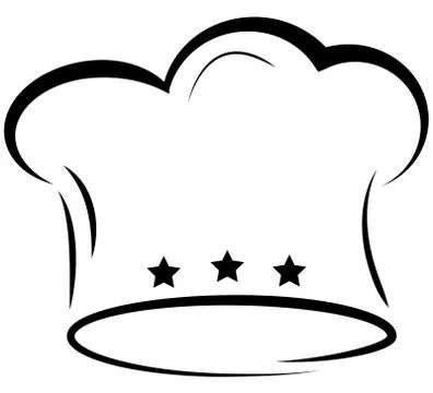 Toque chef's hat icon with three stars イラスト素材