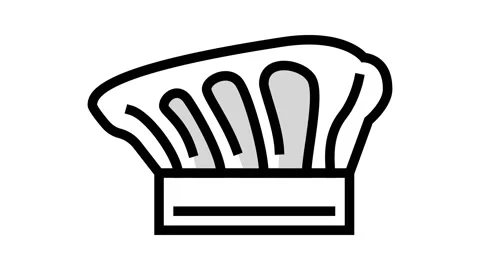 Toque hat cap color icon animation Stock Footage 224967358