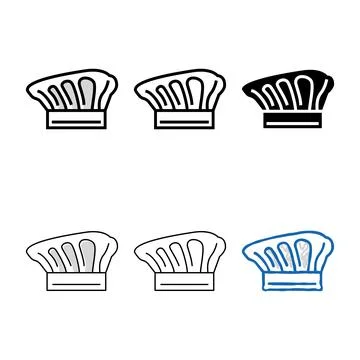 Toque hat simplified cap color icon vector Stock Illustration