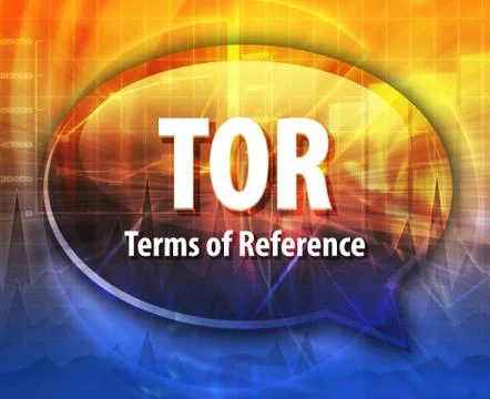 TOR acronym word speech bubble illustration Stock Illustration