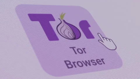 Tor Browser Icon Click Close Up 動画素材 164034269