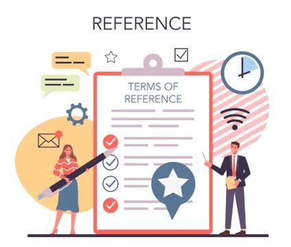 TOR - term of reference concept. Structure of a business project, Stock Illustration