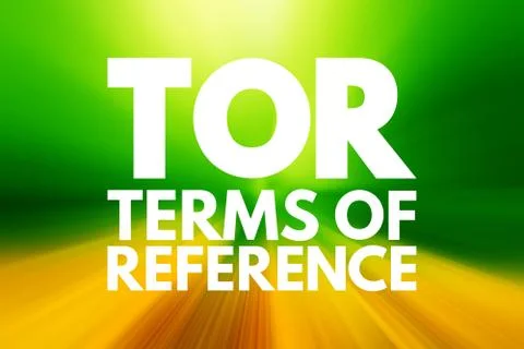 TOR - Terms of Reference acronym, business concept background Stock Illustration