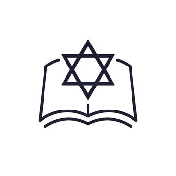 Torah book icon on white Stock Illustration