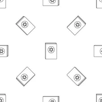 Torah book pattern seamless Illustrazione stock