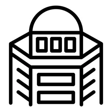 Torah building icon outline vector. Jew religion Ilustración de archivo