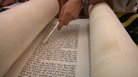 Torah reading Stock Footage