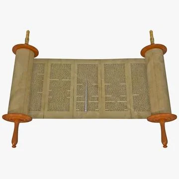 Torah Scroll 3D Model