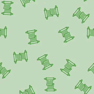 Torah scroll jewish line vector seamless pattern Stock Illustration