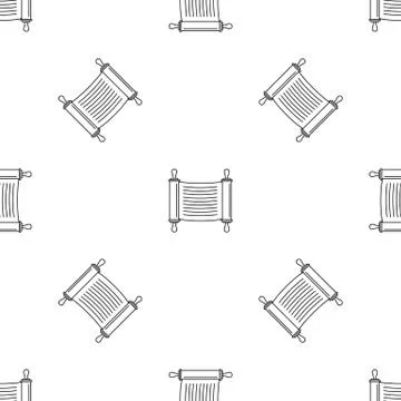 Torah scroll pattern seamless Stock Illustration
