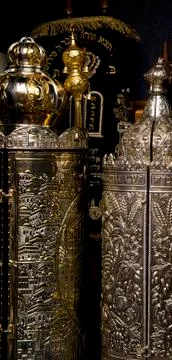 Torah scrolls containers Stock Photos