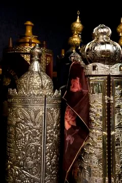 Torah scrolls containers Stock Photos