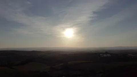 Torbay Fields at Dawn/Sunset Stock Footage 155101407