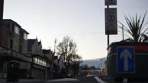 Torbay road pedestrianisation - Ghost Town at Dusk Vídeo Stock 224739985