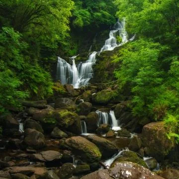 Torc Falls on the Ring of Kerry 스톡 사진