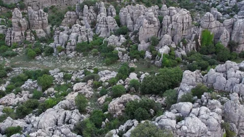 Torcal de Antequera, Limestone Formation - Torcal-002 Stock Footage 246642827