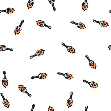 Torch ancient greece vector seamless pattern Ilustración de archivo