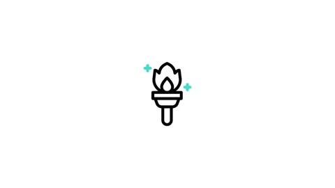 Torch Animated Icon Stock Footage 320345156