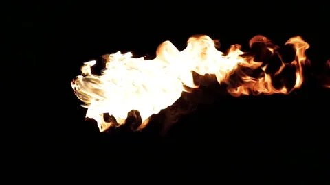 The torch burns in the dark Stock Footage 90380713