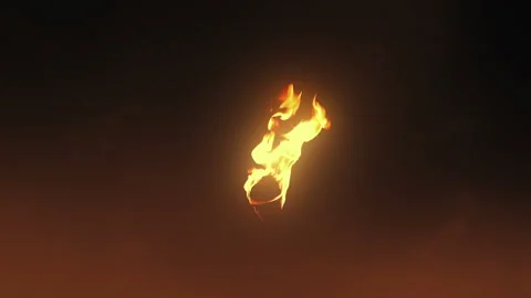 Torch Burns In The Mist Stock Footage 252040498