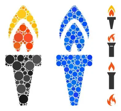 Torch Composition Icon of Spheric Items イラスト素材