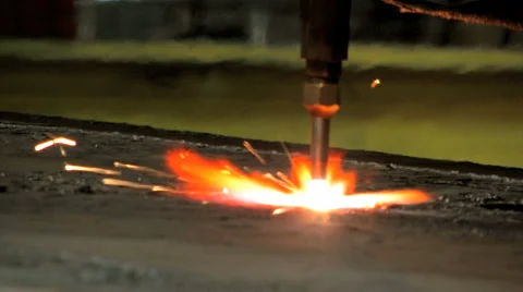 Torch cutting weld 1 Plasma Video stock 1807647