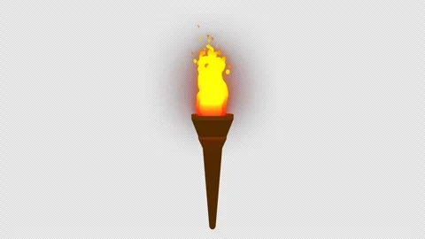 Torch with fire flame. Stock Footage 285172612