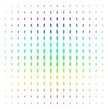 Torch Fire Shape halftone Spectrum effect Stock Illustration