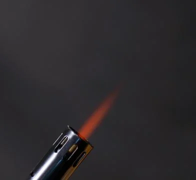 Torch fire with smoke 库存照片
