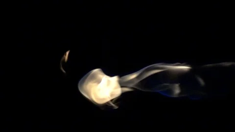 Torch flame.  Blue to yellow flames billow swirl and flickers Stock Footage 96440551