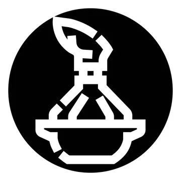 Torch flame icon representing sport competition and victory Stock Illustration