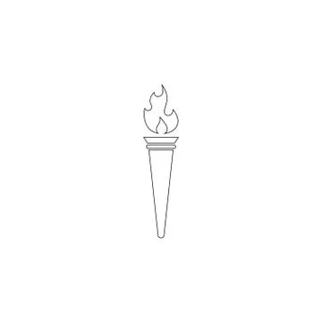 Torch. flat vector icon Stock Illustration