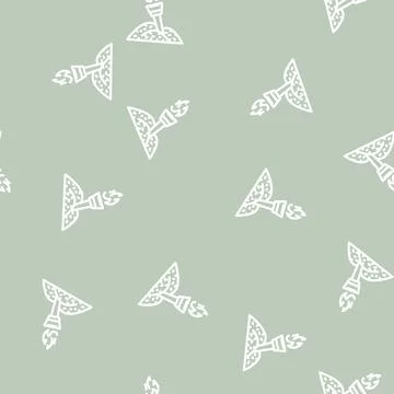 Torch in gold pile line vector seamless pattern イラスト素材