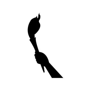 Torch in hand 스톡 일러스트