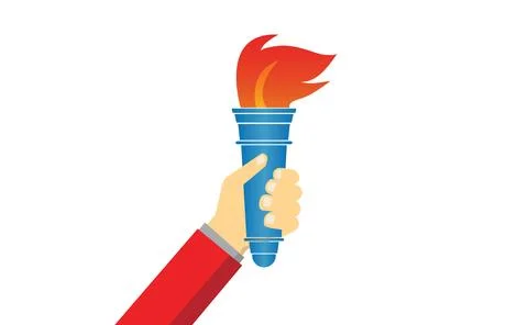 Torch in hand Stock Illustration