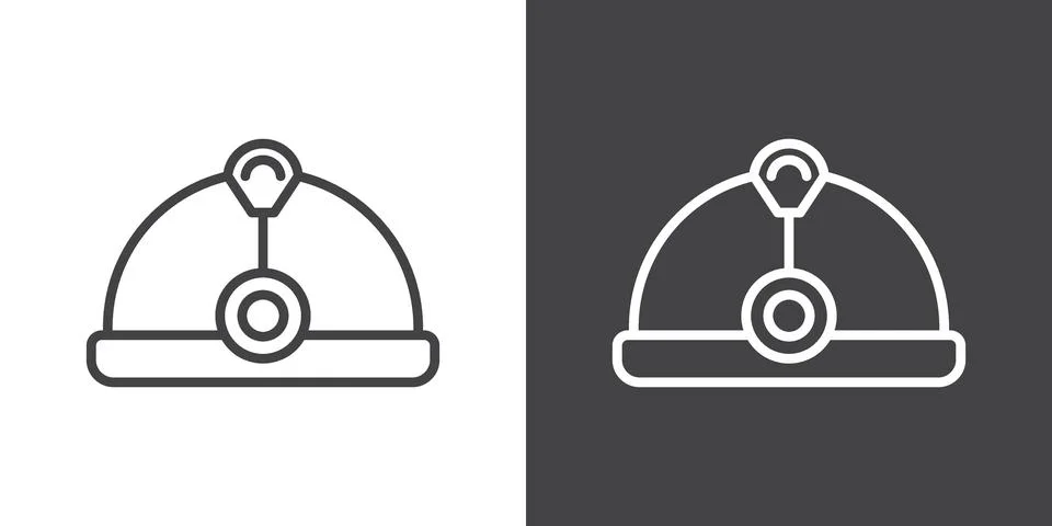 Torch helmet icon 스톡 일러스트