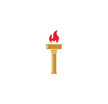 Torch icon on background for graphic and web design. Simple illustration Illustrazione stock