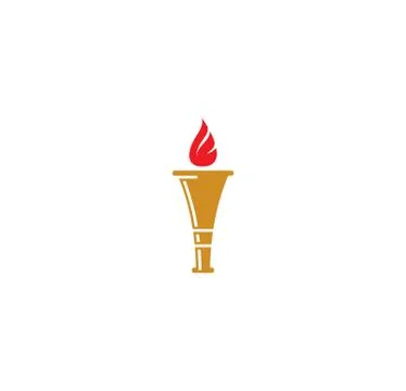 Torch icon on background for graphic and web design. Simple illustration Illustrazione stock