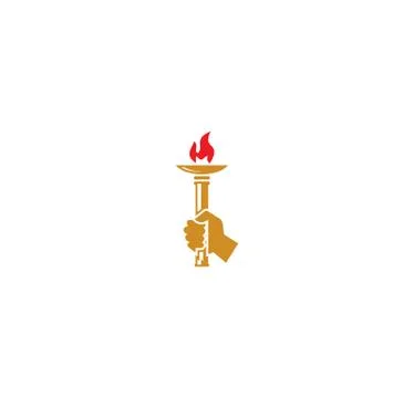 Torch icon on background for graphic and web design. Simple illustration Illustrazione stock