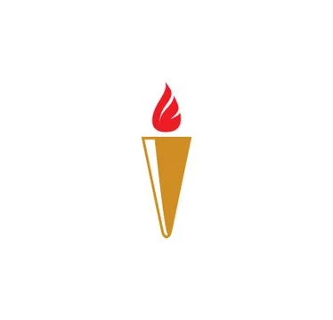 Torch icon on background for graphic and web design. Simple illustration Stock Illustration