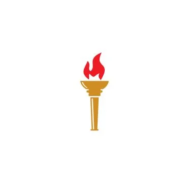 Torch icon on background for graphic and web design. Simple illustration Stock Illustration