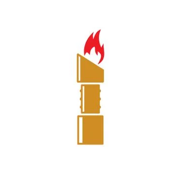Torch icon on background for graphic and web design. Simple illustration Illustrazione stock