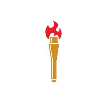Torch icon on background for graphic and web design. Simple illustration 스톡 일러스트