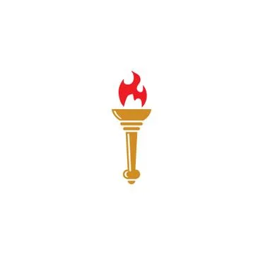 Torch icon on background for graphic and web design. Simple illustration 스톡 일러스트