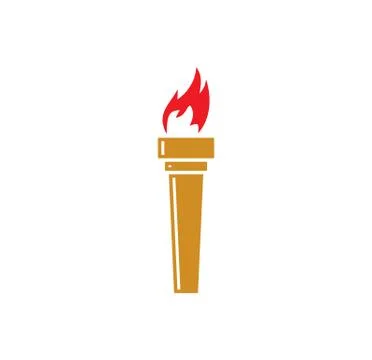 Torch icon on background for graphic and web design. Simple illustration Stock Illustration