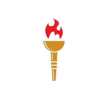 Torch icon on background for graphic and web design. Simple illustration Illustrazione stock