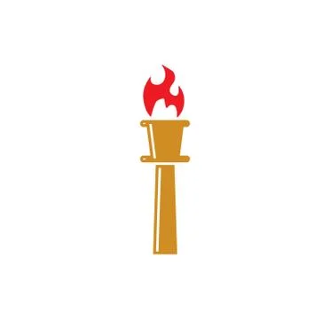Torch icon on background for graphic and web design. Simple illustration Stock-Illustration