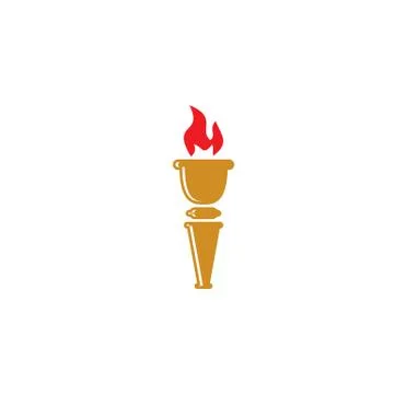 Torch icon on background for graphic and web design. Simple illustration Stock Illustration