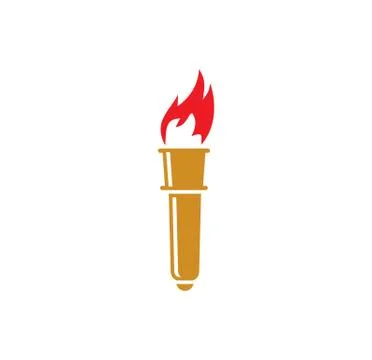 Torch icon on background for graphic and web design. Simple illustration Illustrazione stock